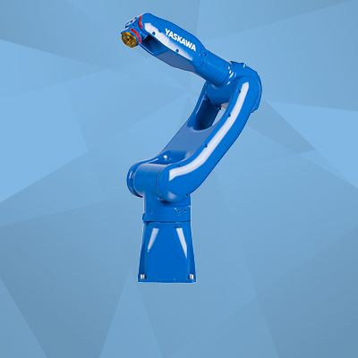 blauer Roboterarm